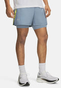Under Armour LAUNCH - 2-in-1 shorts - blue wind