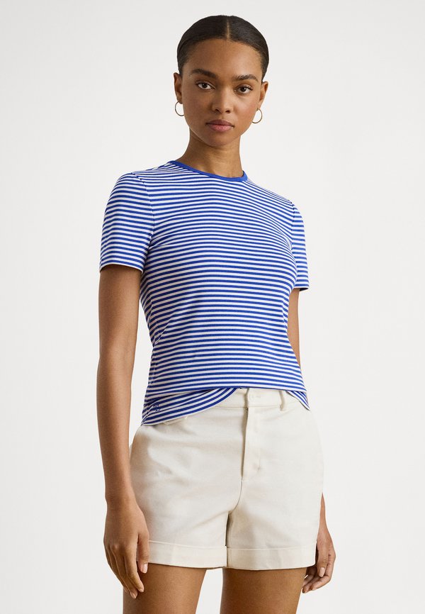 Lauren Ralph Lauren Petite STRIPED STRETCH COTTON CREWNECK TEE