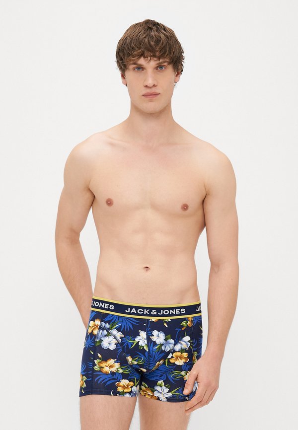 Jack & Jones JACFLOWER TRUNKS 3 PACK - Trunks - black/bardaboes cherry/maritime blue