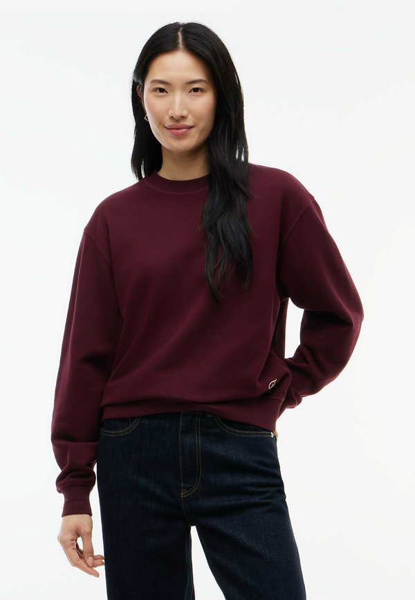 Tommy Hilfiger TOMMY HILFIGER TONAL LOGO CREW NECK SWEATSHIRT - Sweatshirt - deep burgundy