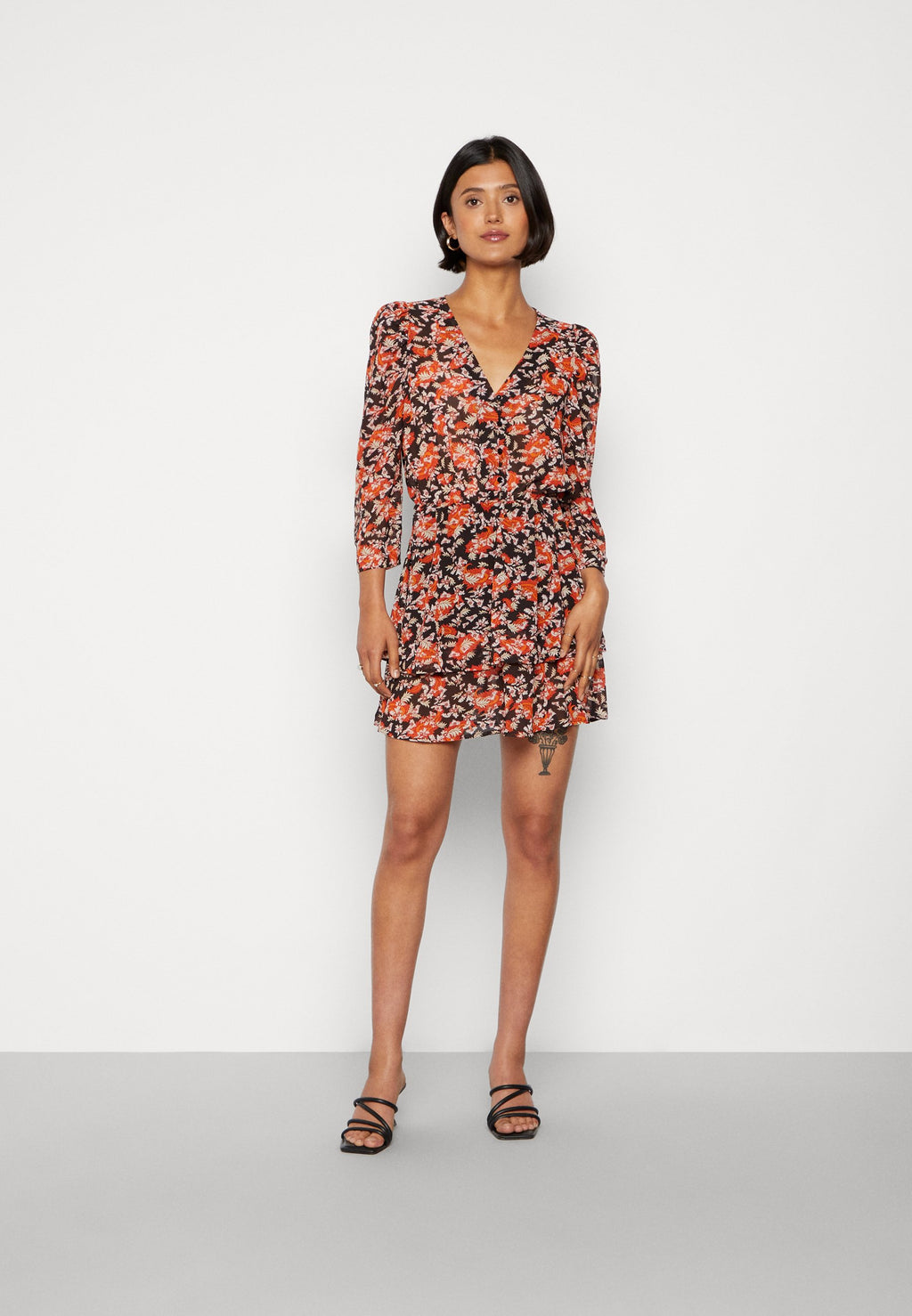 Colourful Rebel IVY MINI LAYER V-NECK DRESS