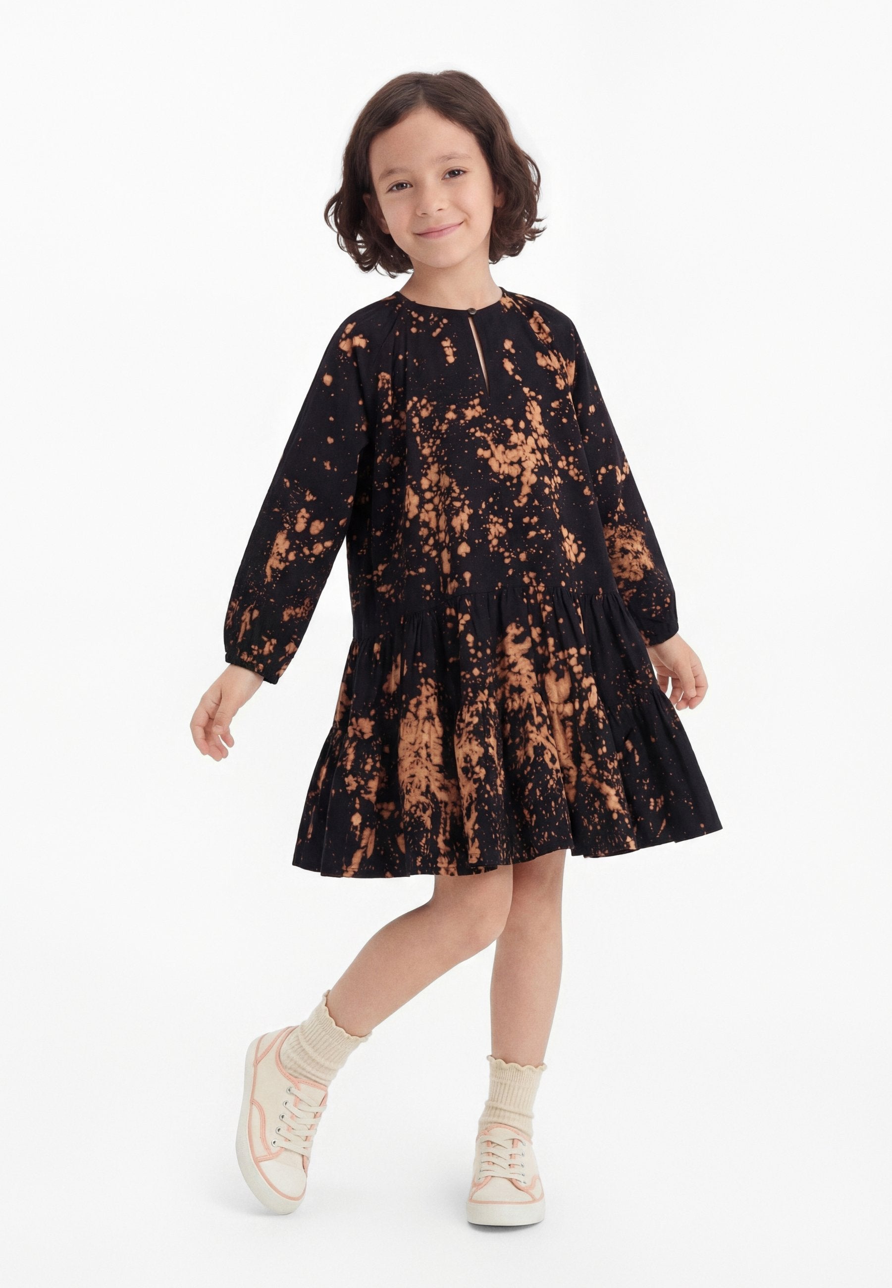 M'A KIDS by Marques ' Almeida SPLATTERED GATHERED DRESS