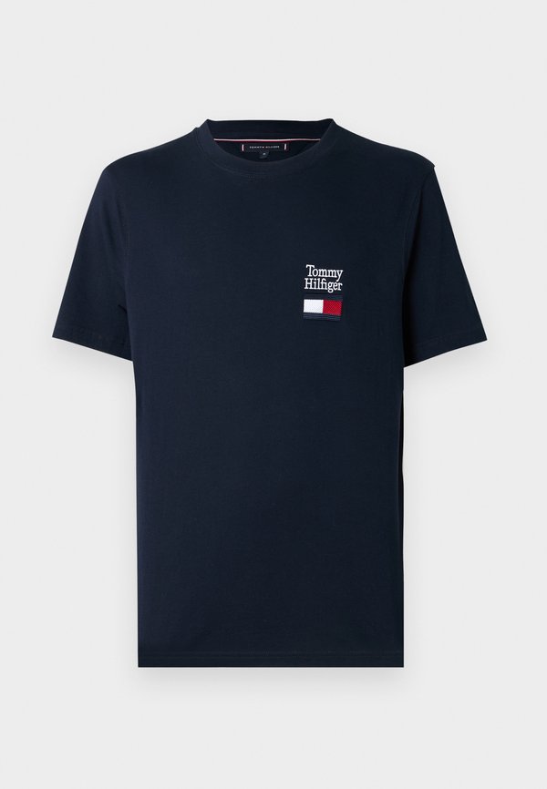 Tommy Hilfiger LOGO EMBROIDERY JERSEY CREW NECK T-SHIRT - Print T-shirt - desert sky