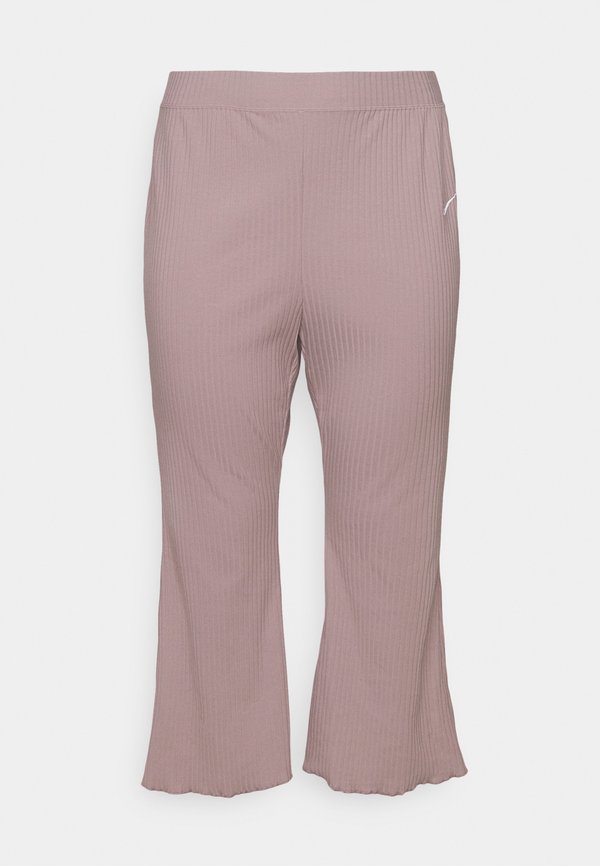Nike Sportswear W NSW RIB JRSY PANT PLUS - Trousers - diffused taupe