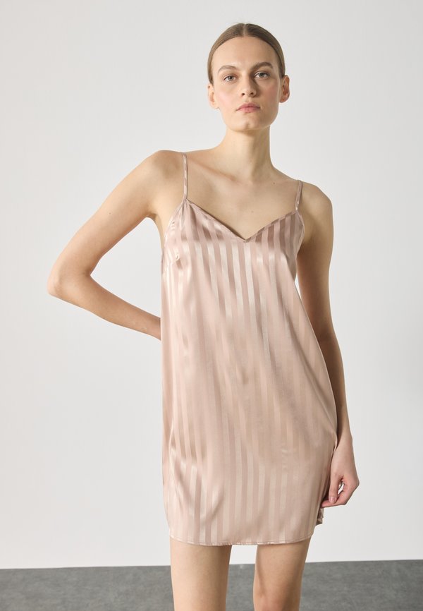 Anna Field by Zalando STRIPED SATIN, SLIP DRESS