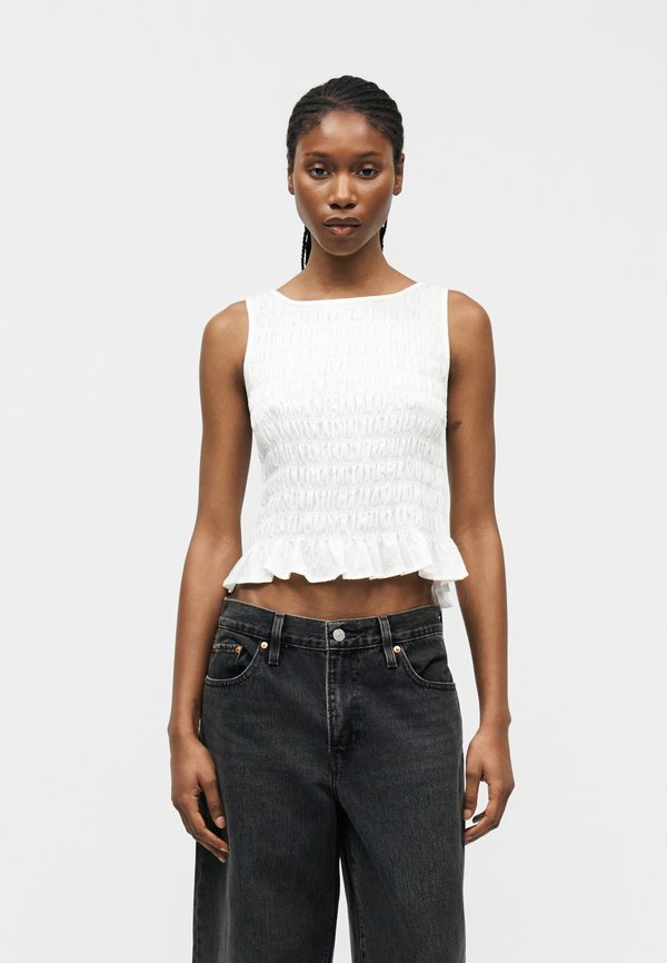 Vero Moda VMNORI SMOCK - Blouse - snow white
