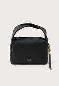 Tommy Hilfiger CITY LEATHER TWIST HANDLE BAG - Handbag - black