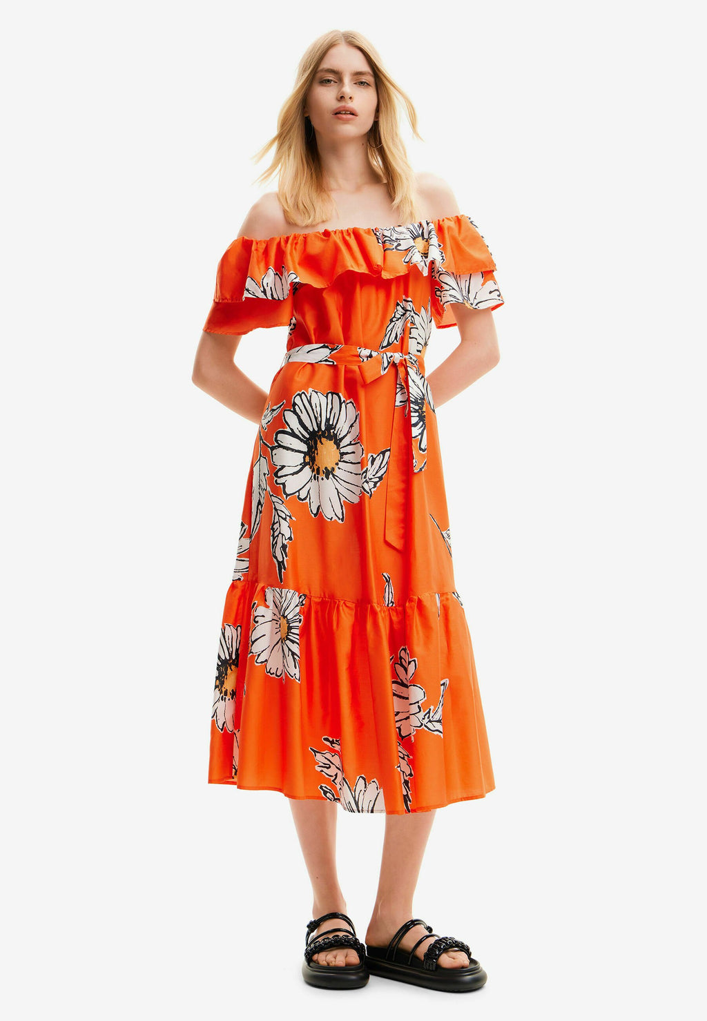 Desigual DAISY RUFFLE MIDI