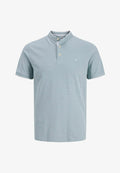 Jack & Jones JJEPAULOS MAO POLO SS NOOS - Basic T-shirt - mineral blue