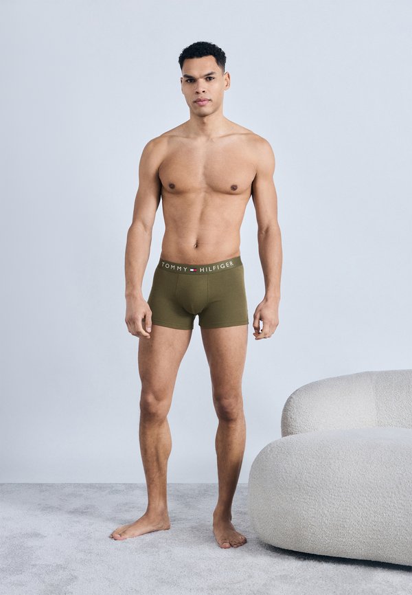 Tommy Hilfiger 3-PACK TH ORIGINAL LOGO RIBBED TRUNKS - Trunks - green
