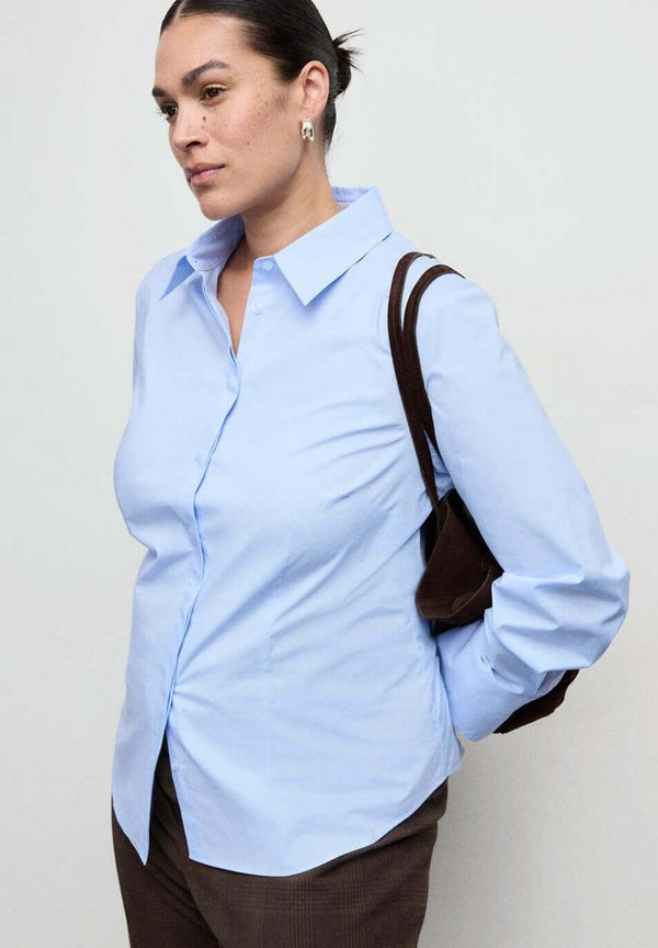 Mango ADULT - Button-down blouse - light blue