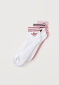 adidas Originals 3S ANKLE S 3PACK UNISEX - Socks - white/mauve