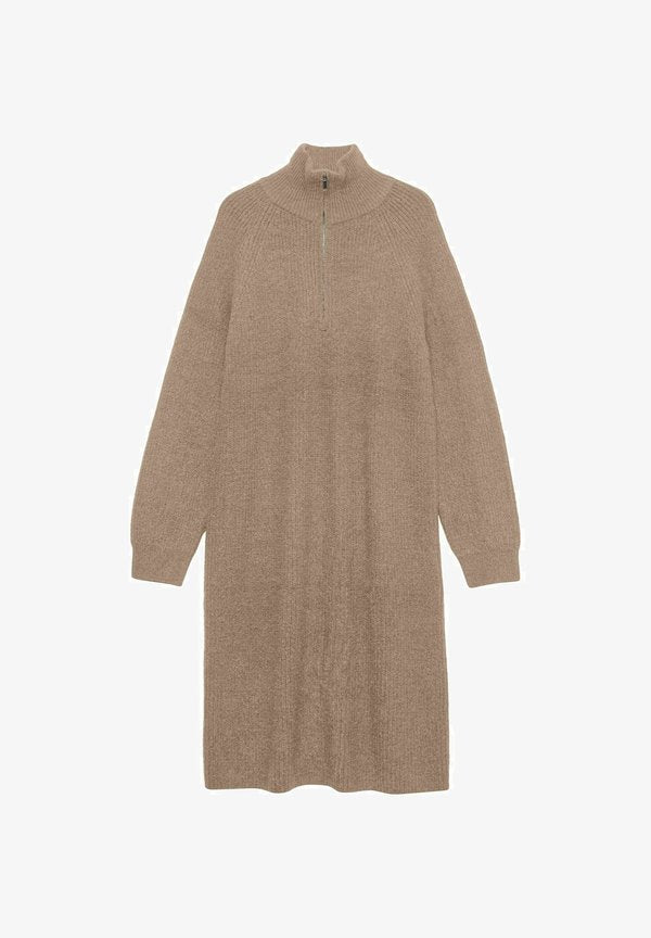 Vero Moda Knitted VMLEFILE Midi - Jumper dress - silver mink