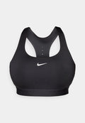 Nike Performance SWIFT BRA - High support sports bra - black/silver-coloured