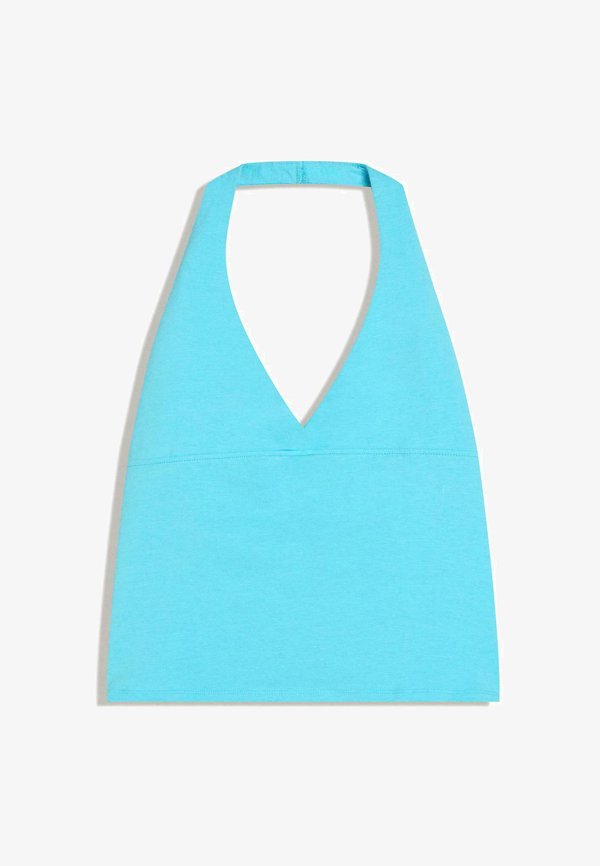 Bershka HALTER TOP - Top - turquoise