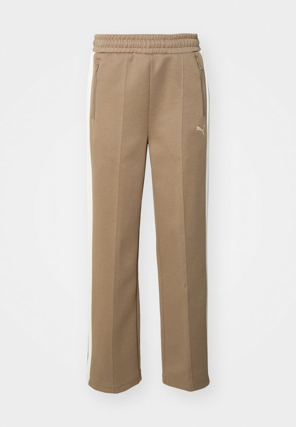 Puma T7 ALWAYS ON STRAIGHT TRACK PANTS OP - Tracksuit bottoms - totally taupe