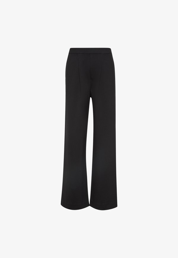 Calvin Klein PONTE WIDE LEG PANT - Trousers - black