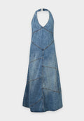 EB Denim DELPHI PIECED HALTER DRESS