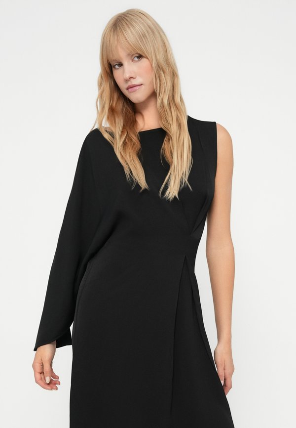 Selected One-shoulder asymmetrical viscose