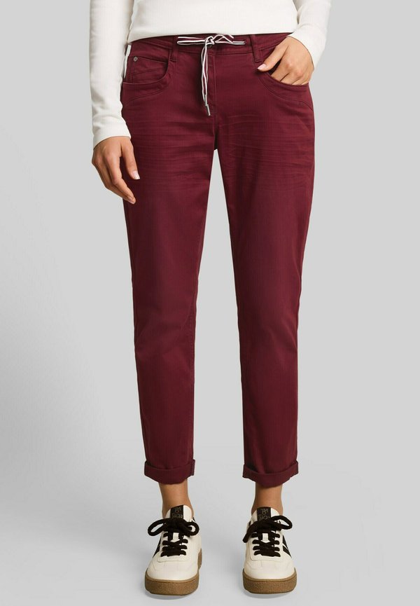TOM TAILOR TTTAPERED RELAXED - Trousers - preppy plum