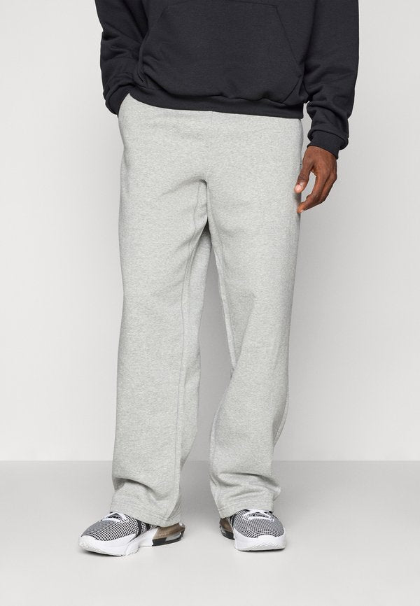 Nike Performance OPEN HEM PANT - Tracksuit bottoms - dark grey heather/black