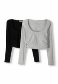 Bershka 2 PACK SCOOP NECK