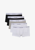 Calvin Klein Underwear LOW RISE TRUNK ICON COTTON STRETCH 5 PACK - Trunks - white/heather