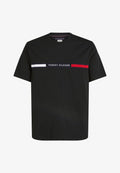 Tommy Hilfiger ADAPTIVE LOGO INSERT JERSEY T-SHIRT - Print T-shirt - black