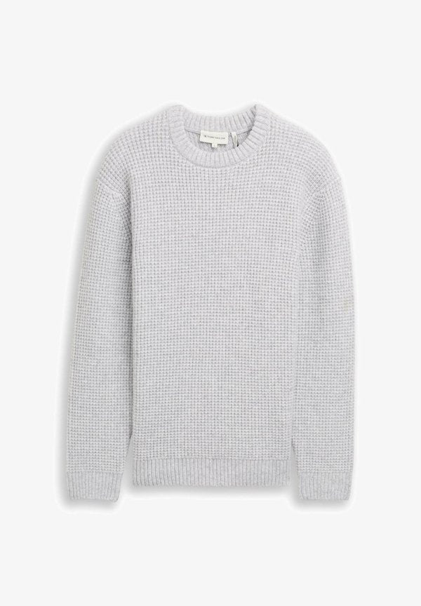 TOM TAILOR Jumper - light grey melange/white core