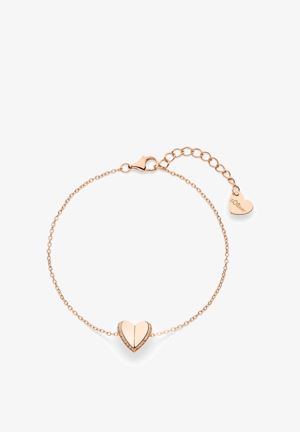 s.Oliver FOLDED HEART - Bracelet - roségold