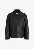 Jack & Jones Leather Leather - Leather jacket - black