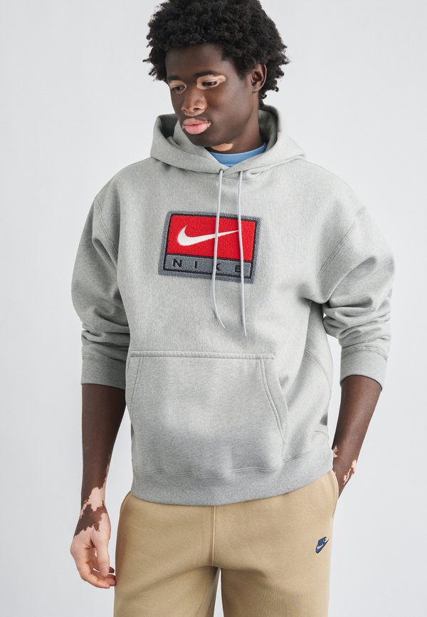 Nike Sportswear SOLO - Hoodie - grey heather/white