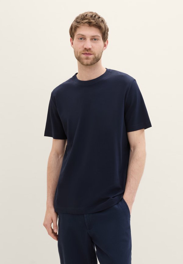 TOM TAILOR MIT STRUKTUR - Basic T-shirt - sky captain blue