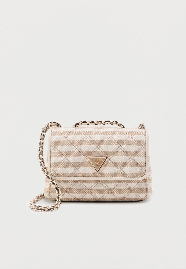 Guess GIULLY MINI - Cross body bag - taupe/multi-coloured
