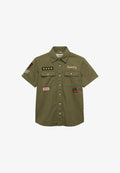 Superdry & Co SUPERDRY SHORT SLEEVE SCOUT SHIRT. - Button-down blouse - wild khaki