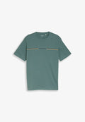 TOM TAILOR T-SHIRT MIT LOGO-PRINT - Print T-shirt - deep bluish green