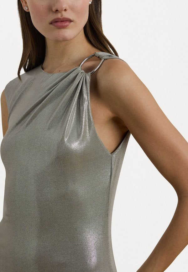 Lauren Ralph Lauren KEILLY BUCKLE TRIM METALLIC SLEEVELESS GOWN