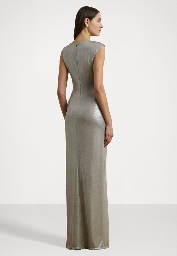 Lauren Ralph Lauren KEILLY BUCKLE TRIM METALLIC SLEEVELESS GOWN