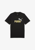 Puma LOGO TEE - Print T-shirt - black rustic olive
