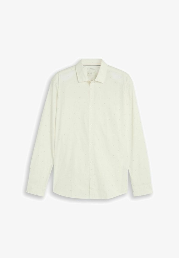 TOM TAILOR TOM TAILOR BLUSEN & SHIRTS FITTED HEMD MIT STRETCH - Shirt - white navy dot design