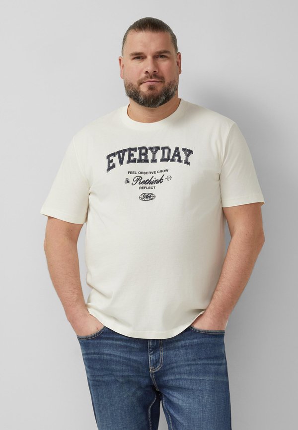 s.Oliver T-SHIRT - Print T-shirt - ecru