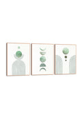 Orange Wallz GREEN SHAPES 3 PACK