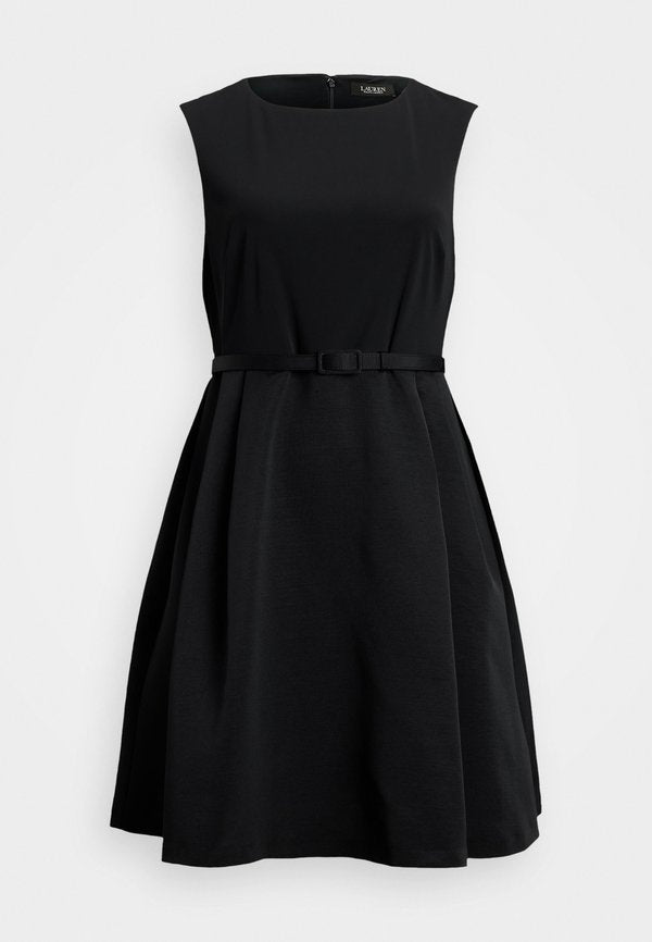 Lauren Ralph Lauren Woman BELTED FAILLE & JERSEY COCKTAIL DRESS