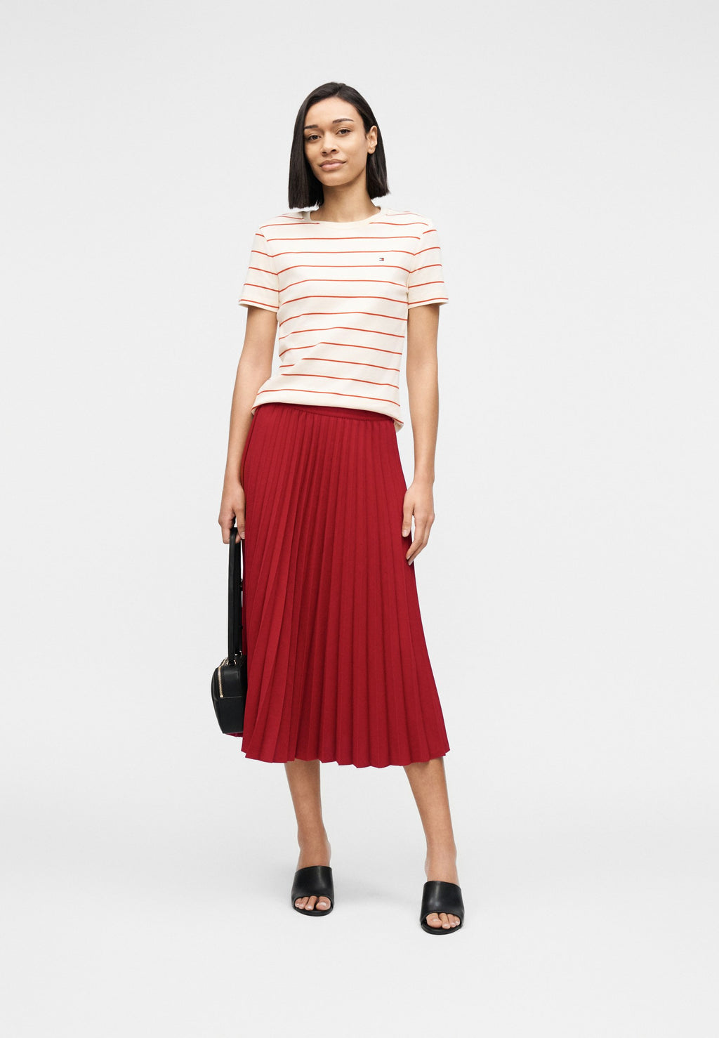 PLEATED TWILL MIDI SKIRT Media 2