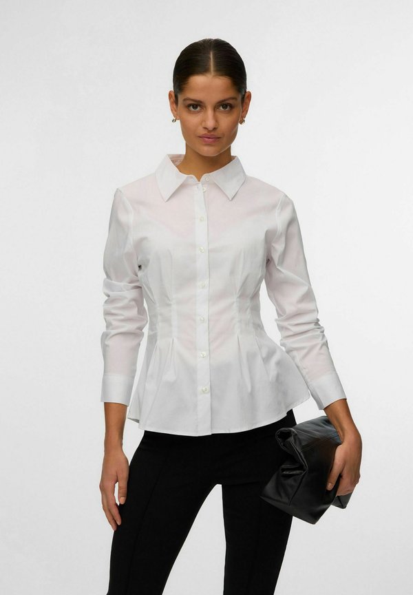 Vero Moda Poplin AWALVA - Button-down blouse - bright white