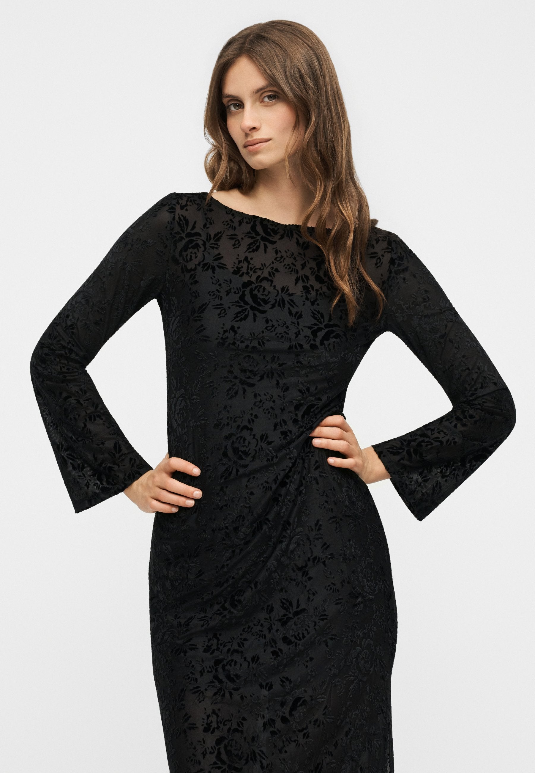 GAP Petite BURNOUT FLORAL DRESS