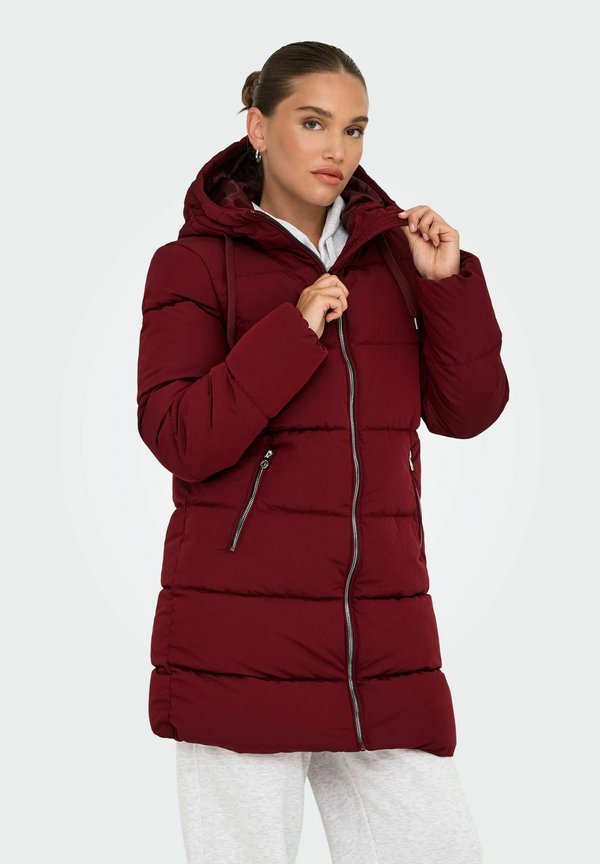 ONLY ONLDOLLY LONG PUFFER COAT - Winter coat - cabernet