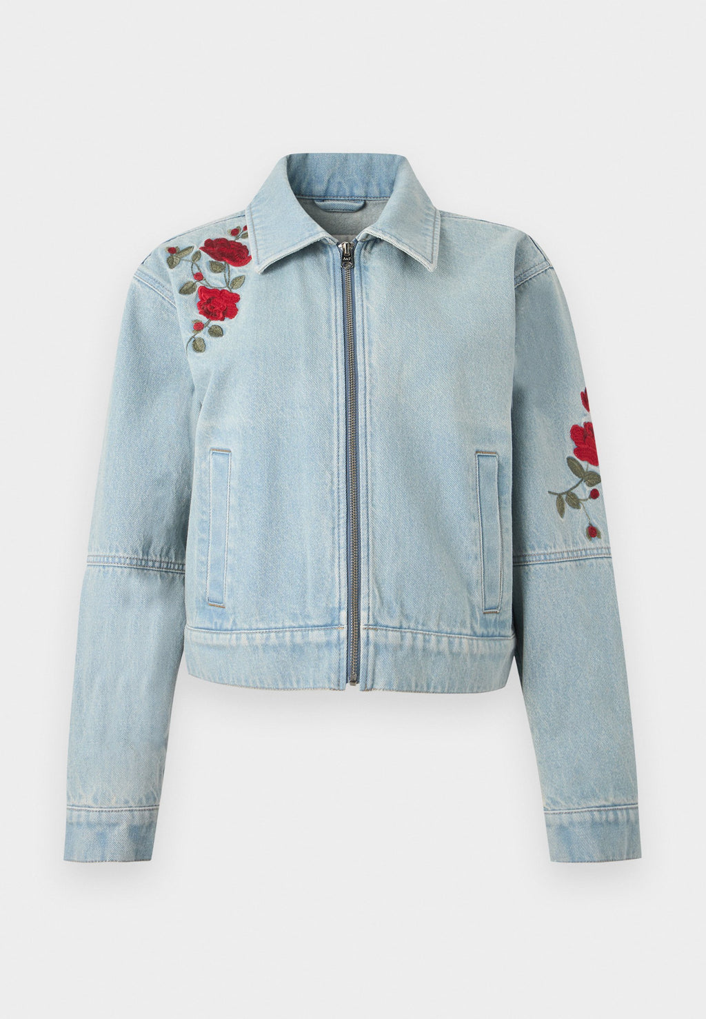 Abercrombie & Fitch ZIP FRONT JACKET ROSETTE EMBRIODERY