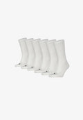 Puma PUMA UNISEX CREW-SOCKEN UNISEX FÜR DAMEN HERREN TENNISSOCKEN 6-ER PACK - Socks - white
