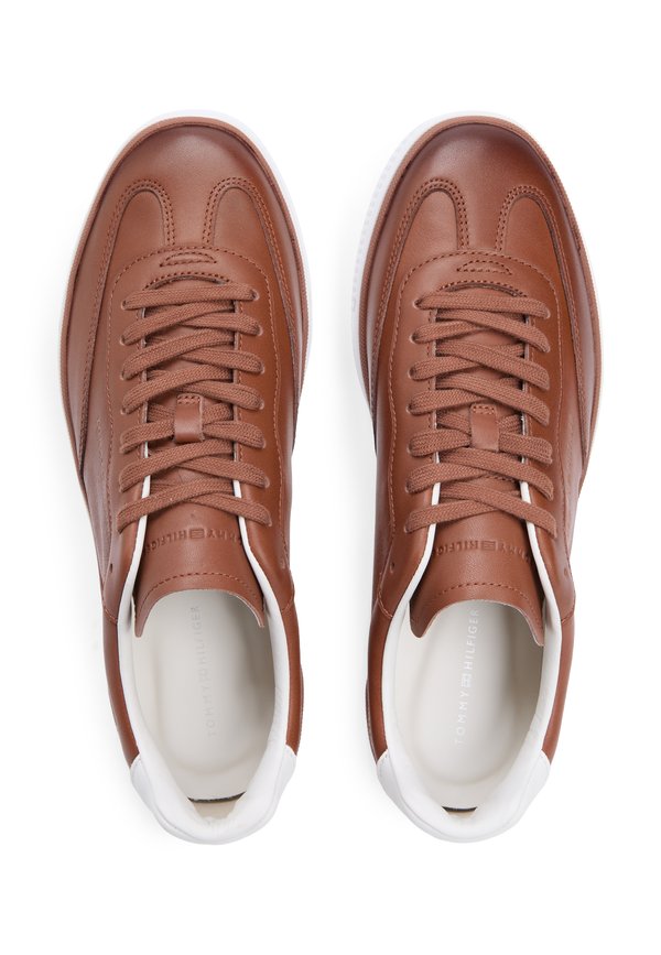 Tommy Hilfiger LUXE METALLIC LOGO LEATHER TRAINERS